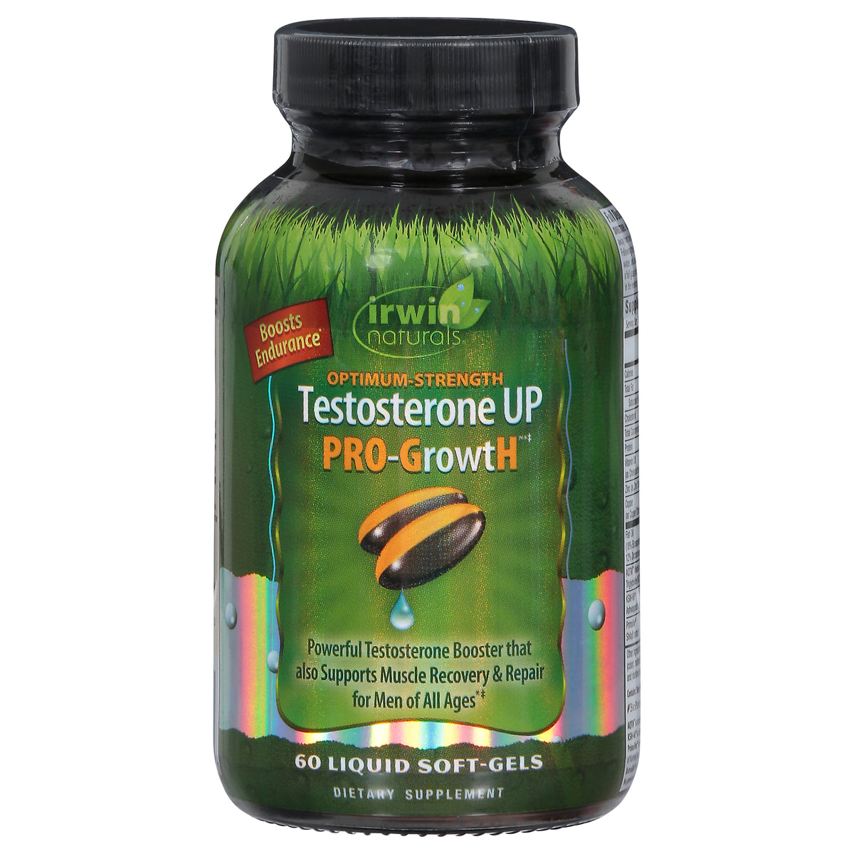Irwin Naturals Pro-Growth Optimum Strength Testosterone UP 60 Liquid Soft-Gels - Case of 1