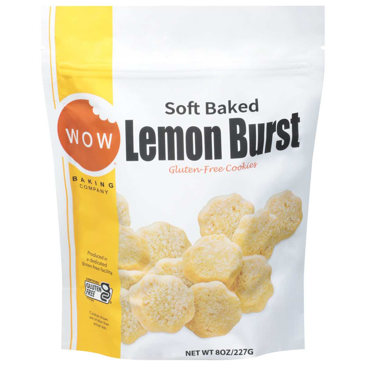 Wow Baking Company Gluten-Free Soft Baked Lemon Burst Cookies 8 oz - Case of 6