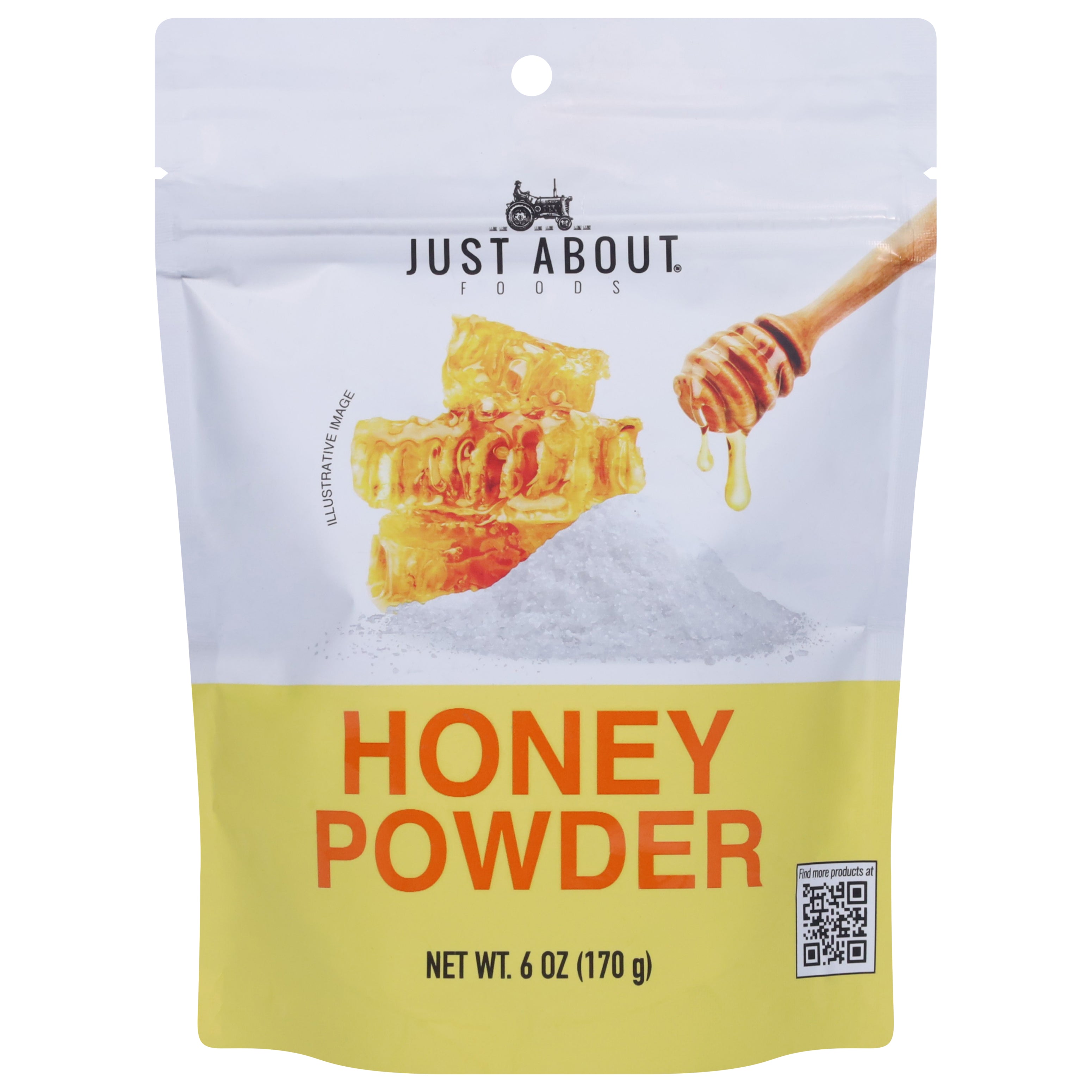 Just About Foods Honey Powder 6 oz - Case of 6
