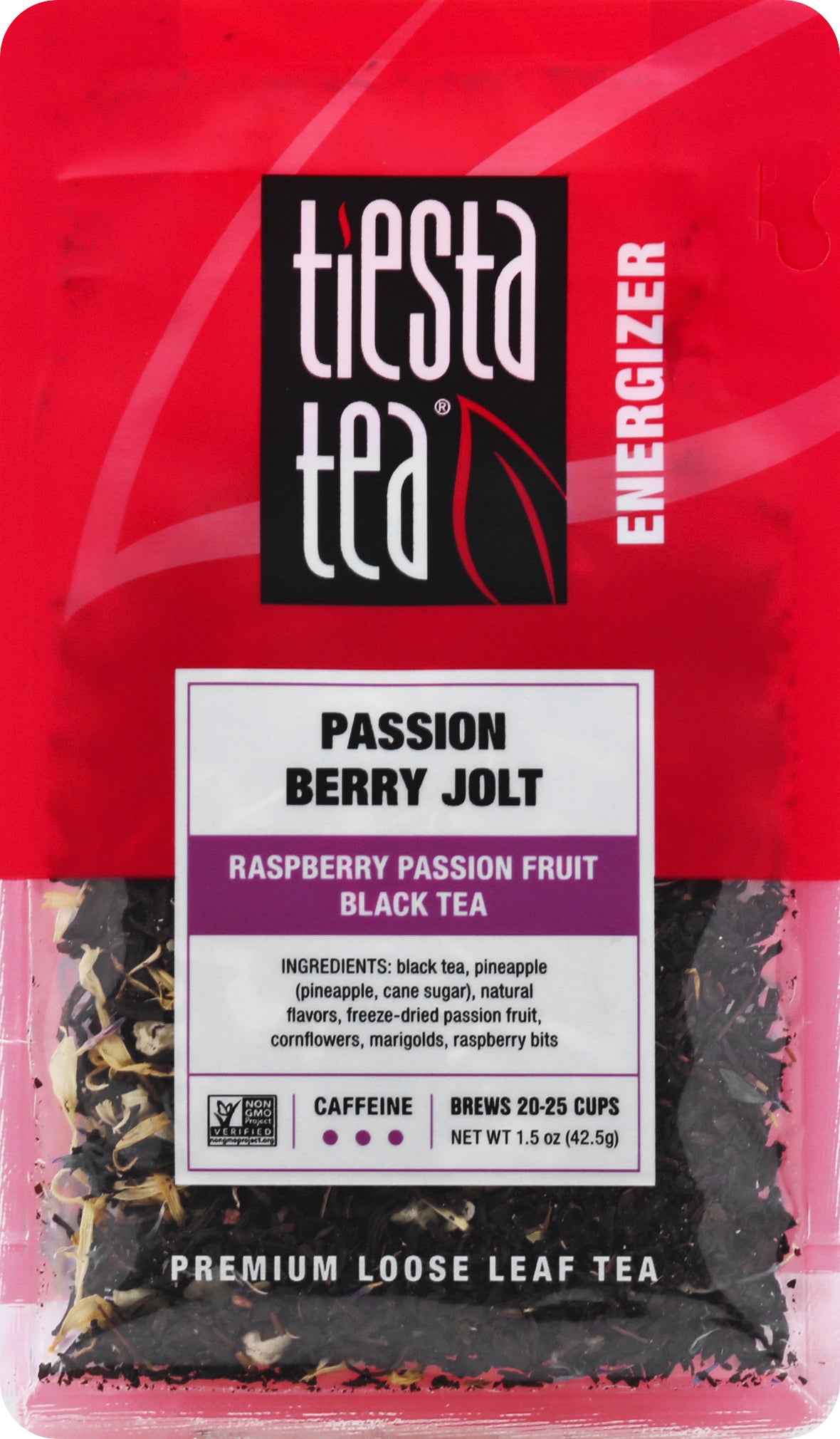 Tiesta Tea Energizer Passion Berry Jolt Black Tea 1.5 oz - Case of 6