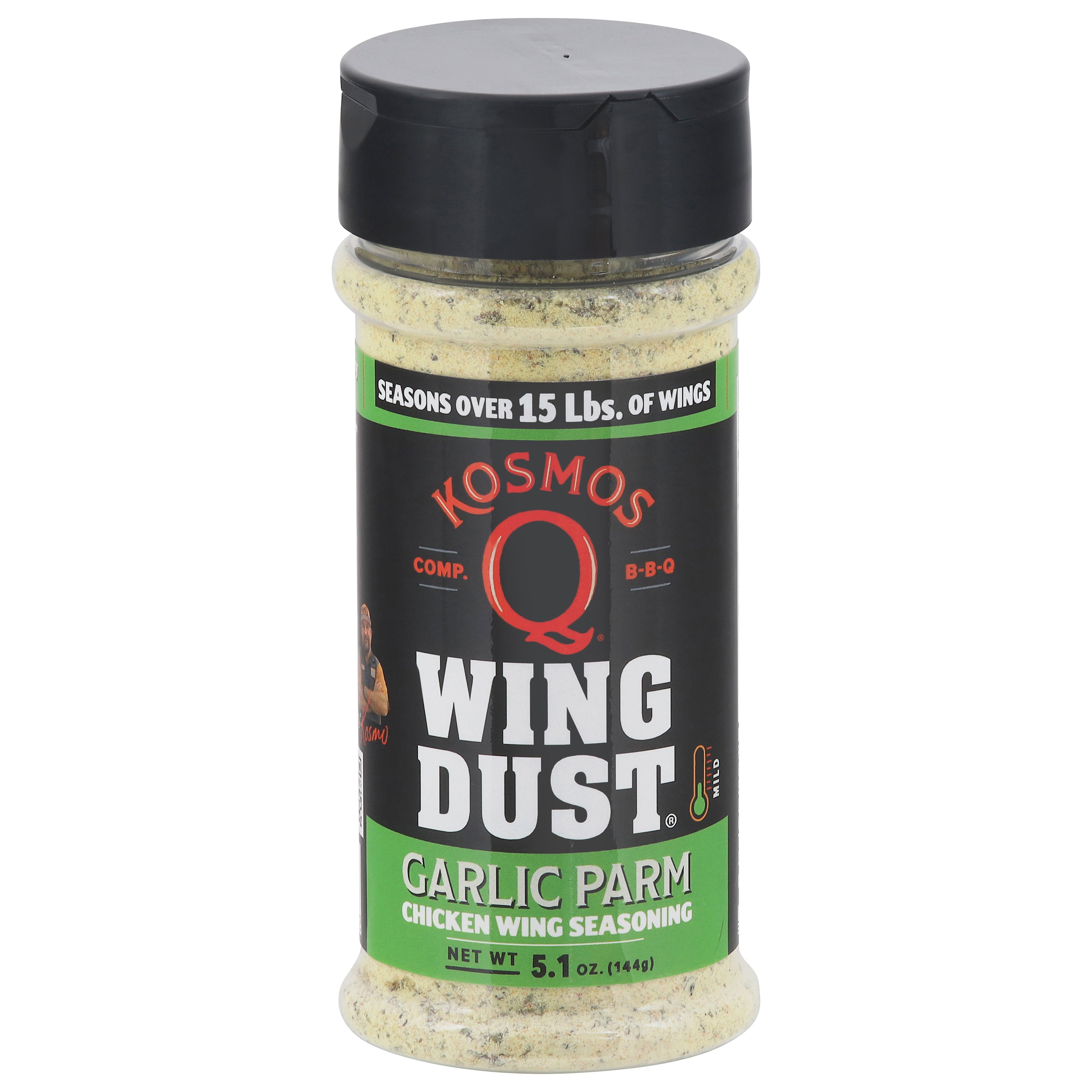 Kosmos Q Wing Dust Chicken Wing Garlic Parm Seasoning 5.1 oz - Case of 6