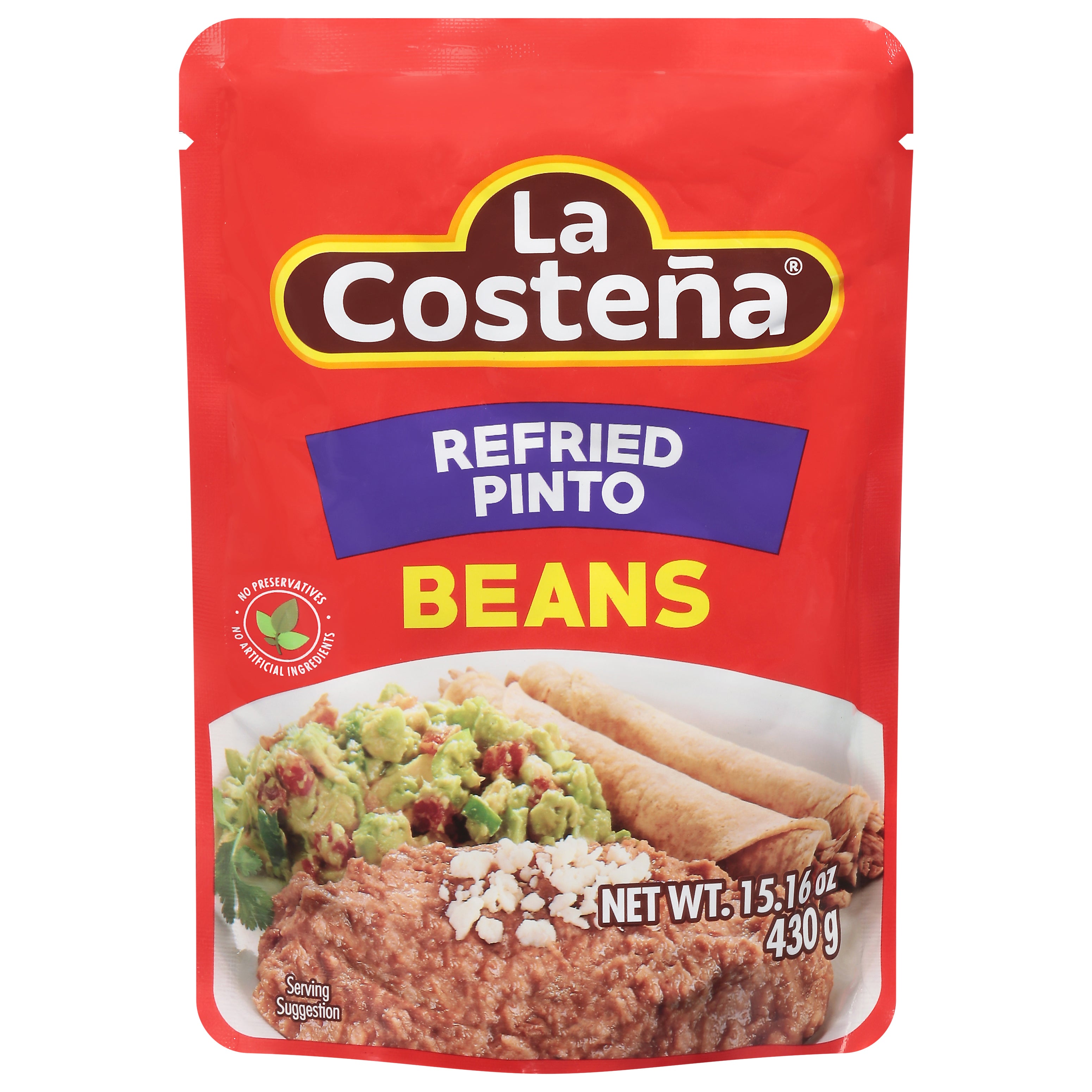La Costena Refried Pinto Beans 15.16 oz - Case of 8