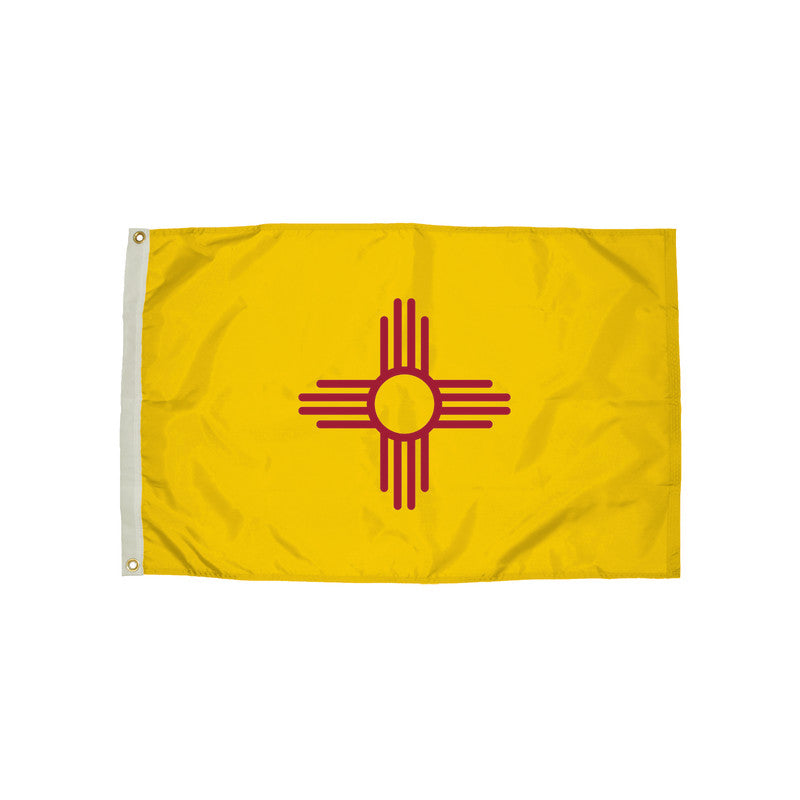 FLAGZONE - Durawavez Nylon Outdoor Flag with Heading & Grommets, New Mexico, 3ft x 5ft