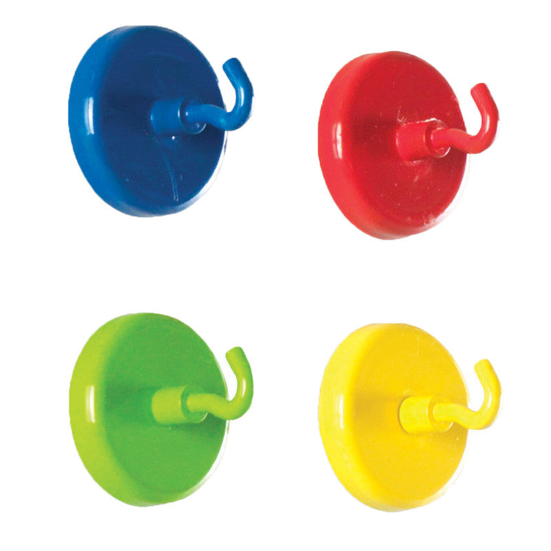 LEARNING RESOURCES - Super Strong Magnetic Hooks, Assorted Colors, Pack of 4