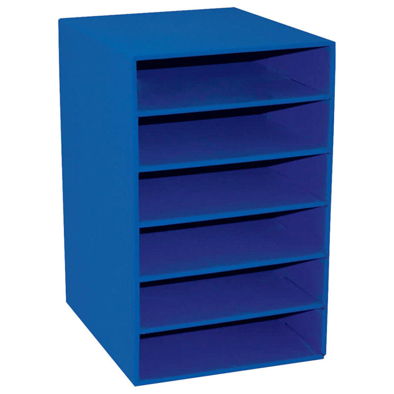 CLASSROOM KEEPERS - 6-Shelf Organizer, Blue, 17-3/4"H x 12"W x 13-1/2"D, 1 Organizer