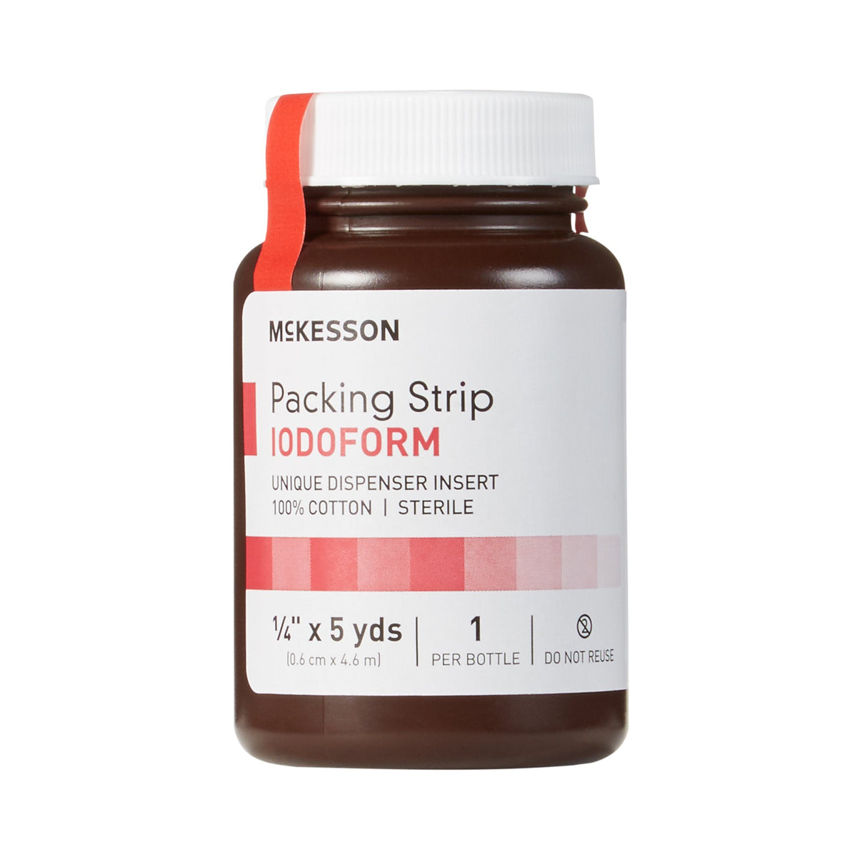 McKesson Brand - Wound Packing Strip McKesson Iodoform 1/4 Inch X 5 Yard Sterile Antiseptic [1/BT]