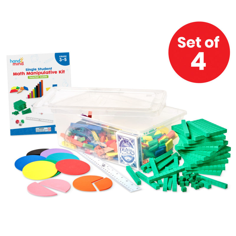 HAND2MIND - Individual Student Manipulative Kits, Grades 3-5, Set of 4