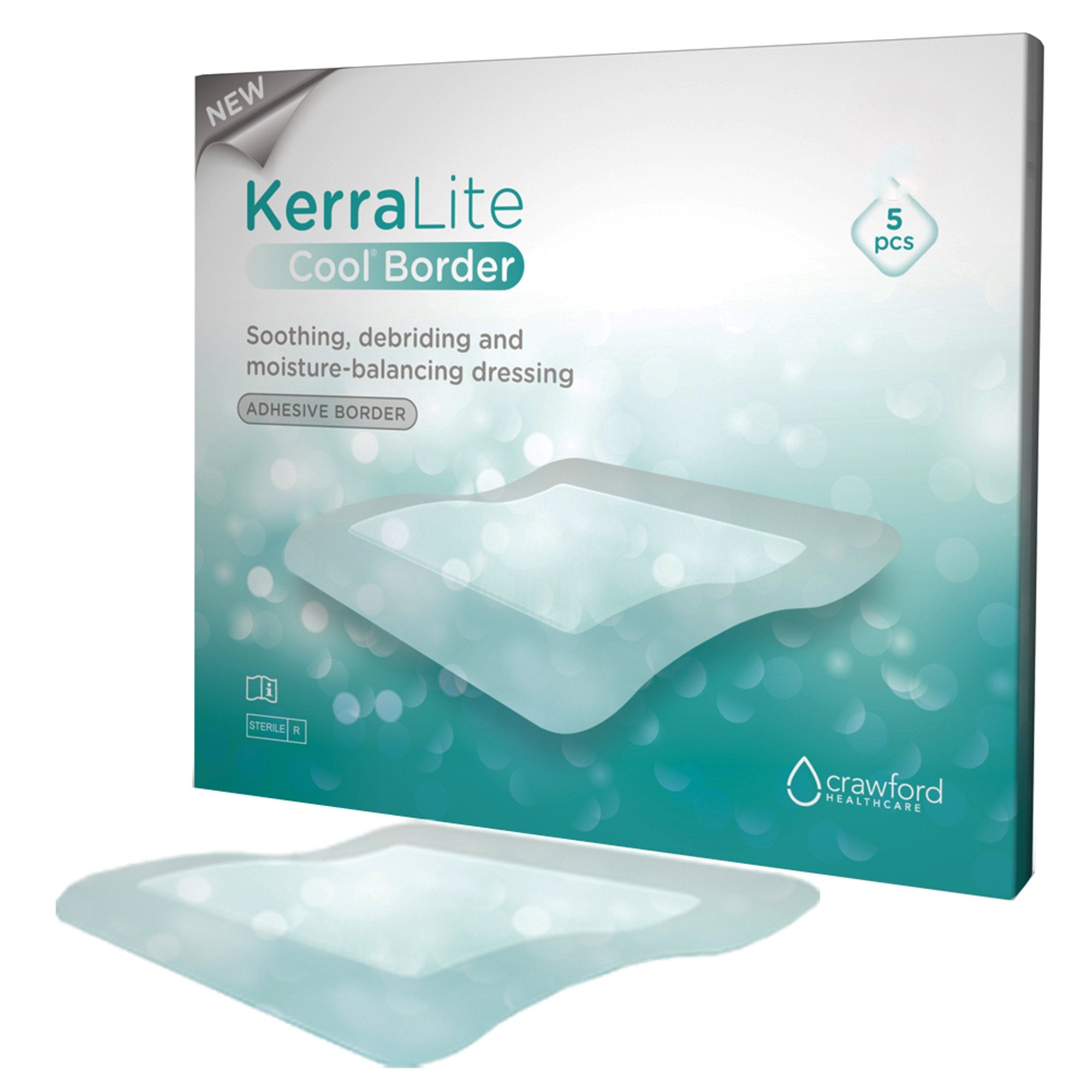 Solventum Corporation - Hydrogel Wound Dressing KerraLite Cool® Border Sheet 4 X 4 Inch Sterile [260/CS]