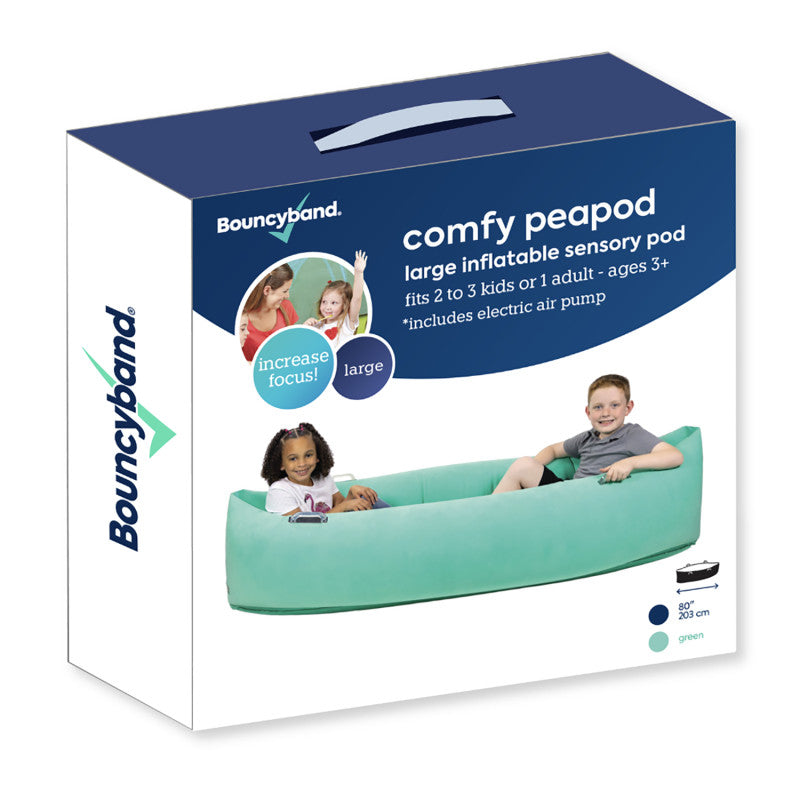 BOUNCYBAND - Comfy Peapod, Inflatable Sensory Pod , 80", Green