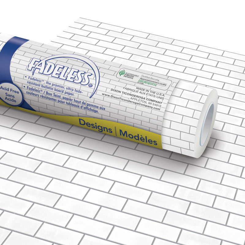 FADELESS - Design Roll, 48" x 12', Subway Tile, 4 Rolls