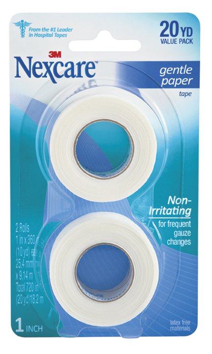 3M Company - Medical Tape Nexcare™ Gentle White 1 Inch X 10 Yard Paper NonSterile [2/PK]