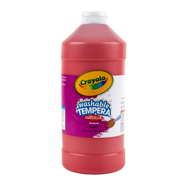 Artista II Washable Tempera Paint, 32 oz, Red