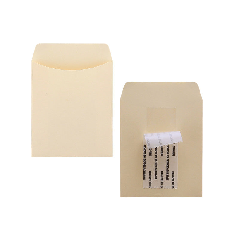 HYGLOSS - Bright Sticky Back Library Pockets, Manila, Pack of 300