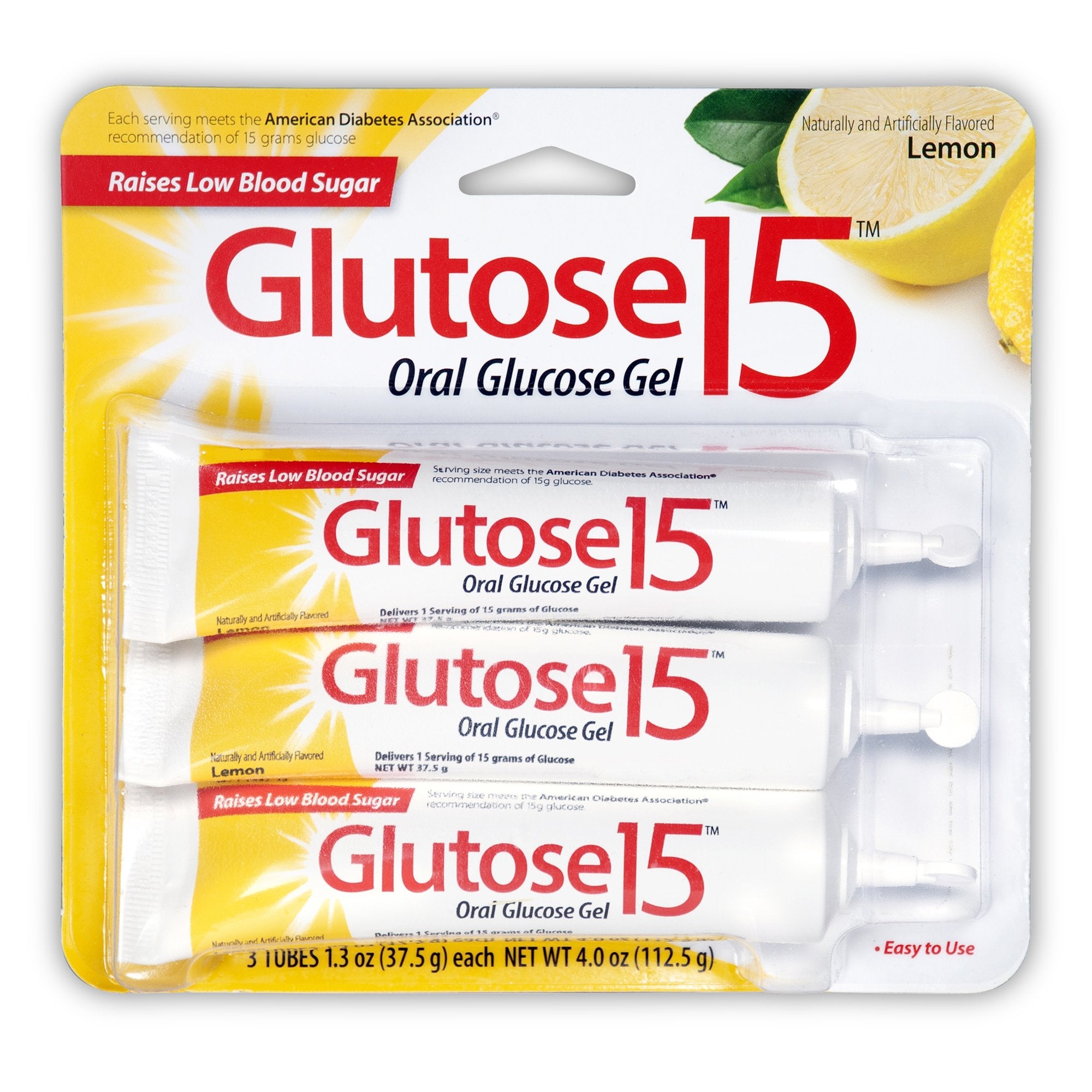 Perrigo Company - Glucose Supplement Glutose 15™ 3 per Pack Gel Lemon Flavor [3/PK]