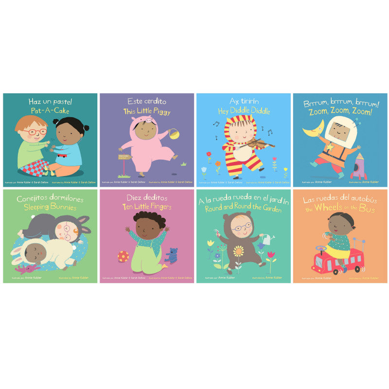 CHILD'S PLAY BOOKS - Bilingual Baby Rhyme Time Books, Set of 8