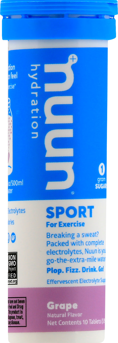 Nuun Hydration Tablets Grape Sport 10 ea - Case of 8