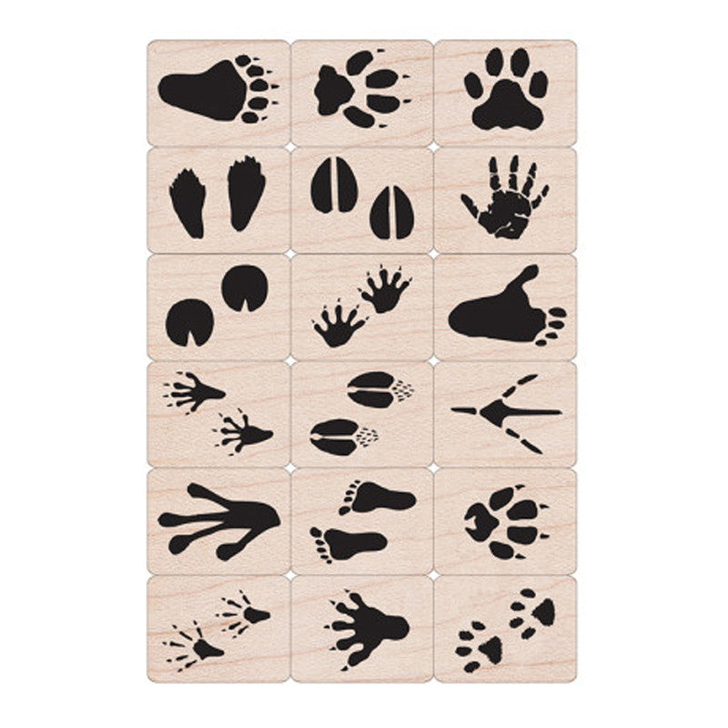 HERO ARTS - Ink 'n' Stamp Animal Prints Stamps, Set of 18