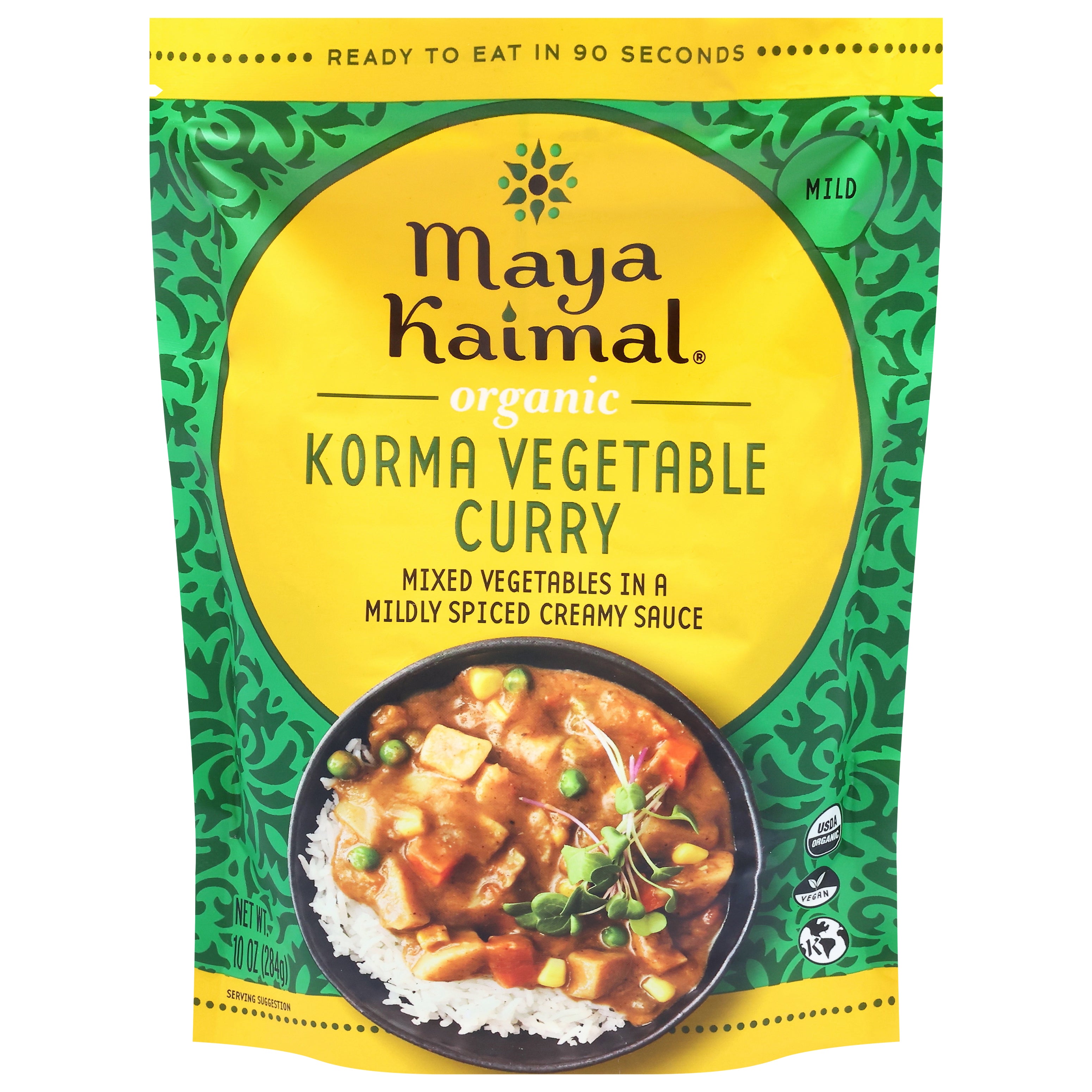 Maya Kaimal Organic Mild Korma Vegetable Curry 10 oz - Case of 6