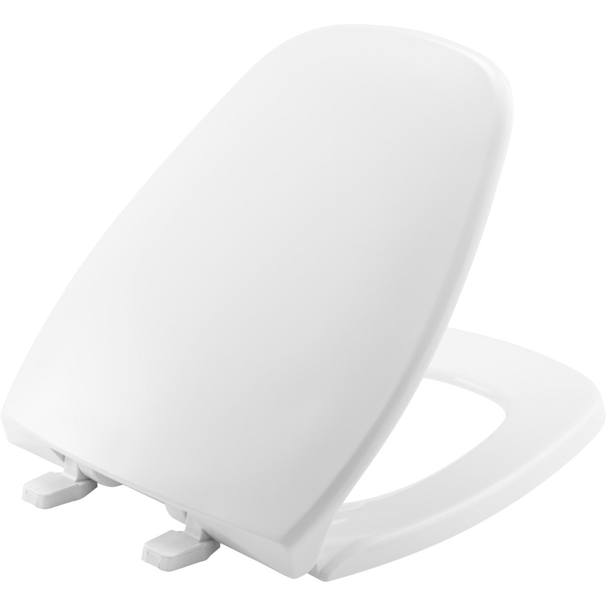 Bemis Round Plastic Toilet Seat in White fits Eljer Emblem with Top-Tite® Hinge