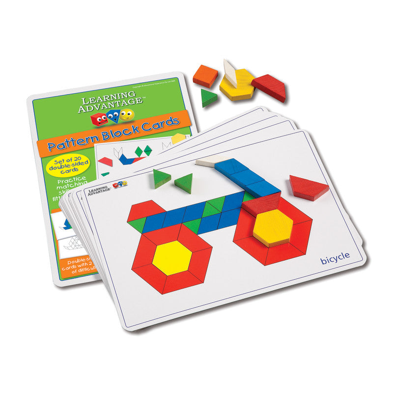 LEARNING ADVANTAGE - Pattern Block Cards - Set of 20