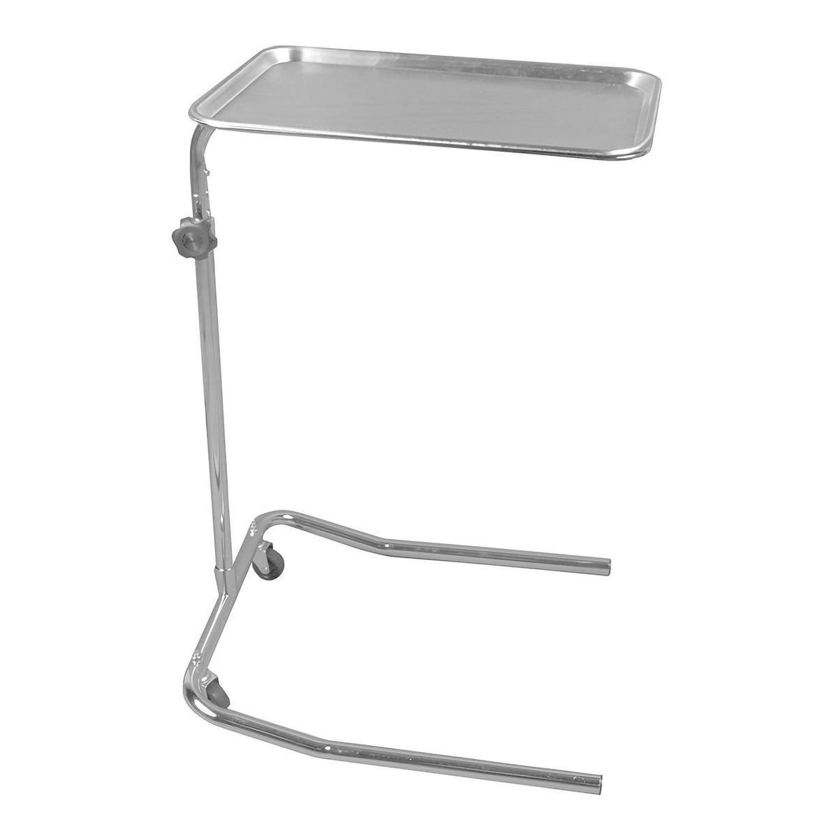 McKesson Brand - Mayo Instrument Stand McKesson Hand Operated Single Post U-Shaped Base Small Tray [1/EA]