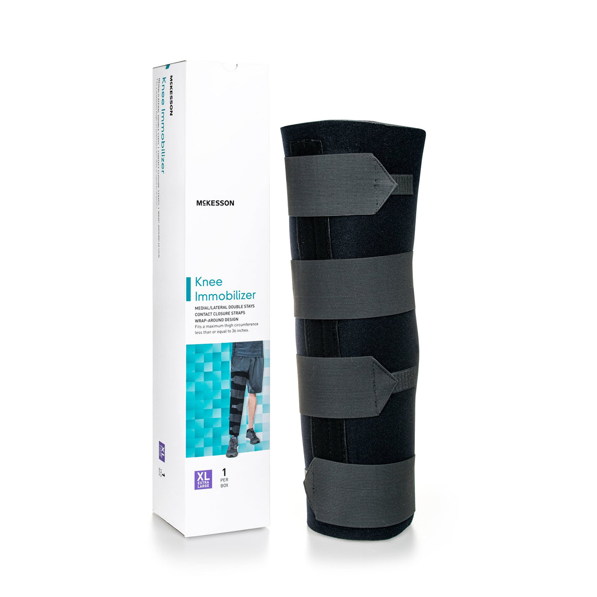 McKesson Brand - Knee Immobilizer McKesson X-Large Up to 36 Inch Thigh Circumference 24 Inch Length Left or Right Knee [1/EA]
