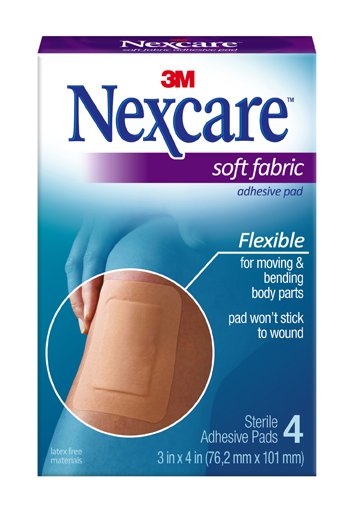 3M Company - Adhesive Strip Nexcare™ 3 X 4 Inch Fabric Rectangle Tan Sterile [48/BX]