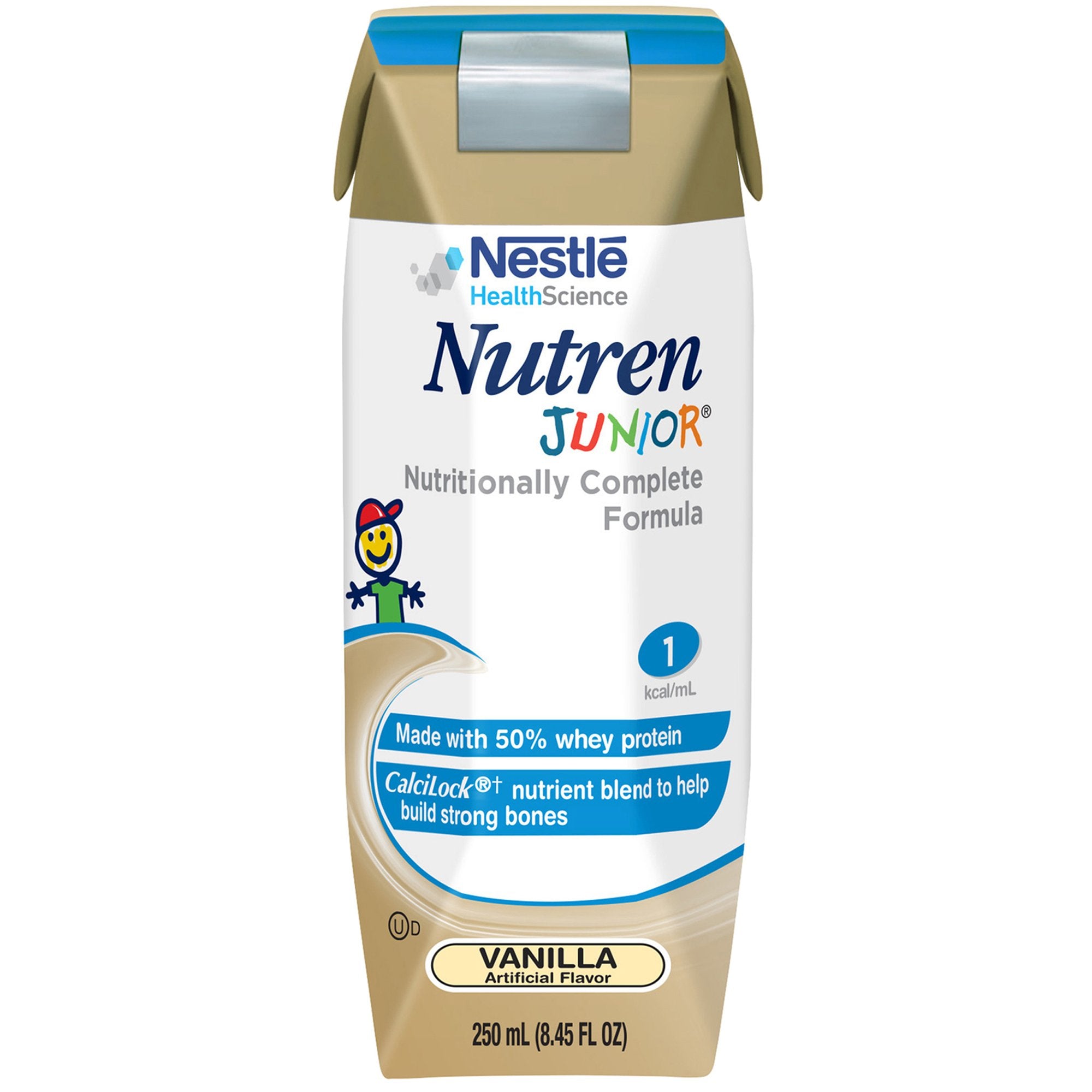 Nestle Healthcare Nutrition - Pediatric Oral Supplement Nutren® Junior Vanilla Flavor 8.45 oz. Tetra Prisma® Liquid Whey Protein Lactose Intolerance [1/EA]