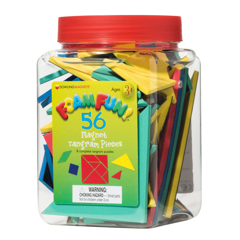 DOWLING MAGNETS - Foam Fun!™ Magnet Tangrams Pieces, Pack of 56