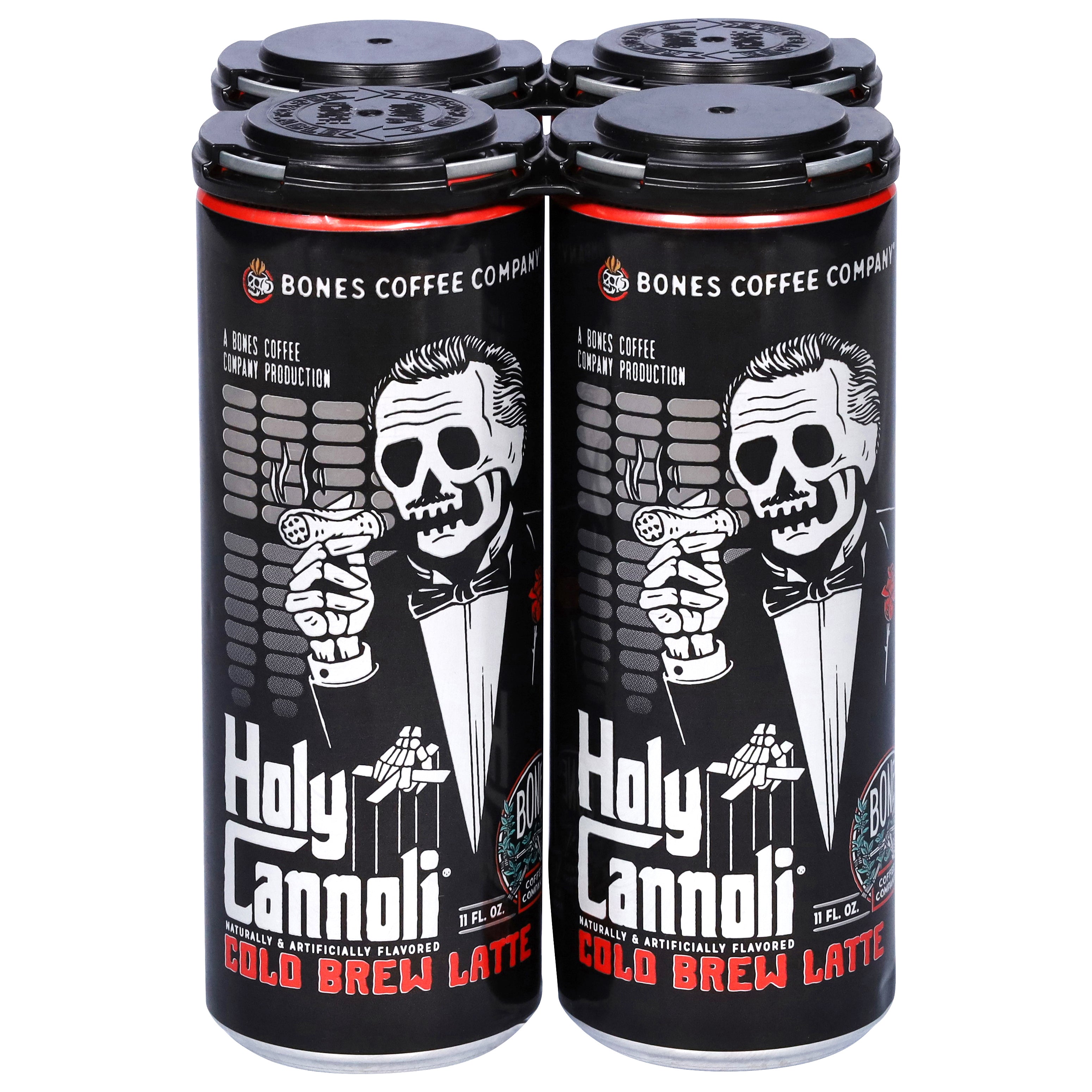 Bones Coffee Company Holy Cannoli Cold Brew Latte 4 - 11 fl oz Cans - Case of 12