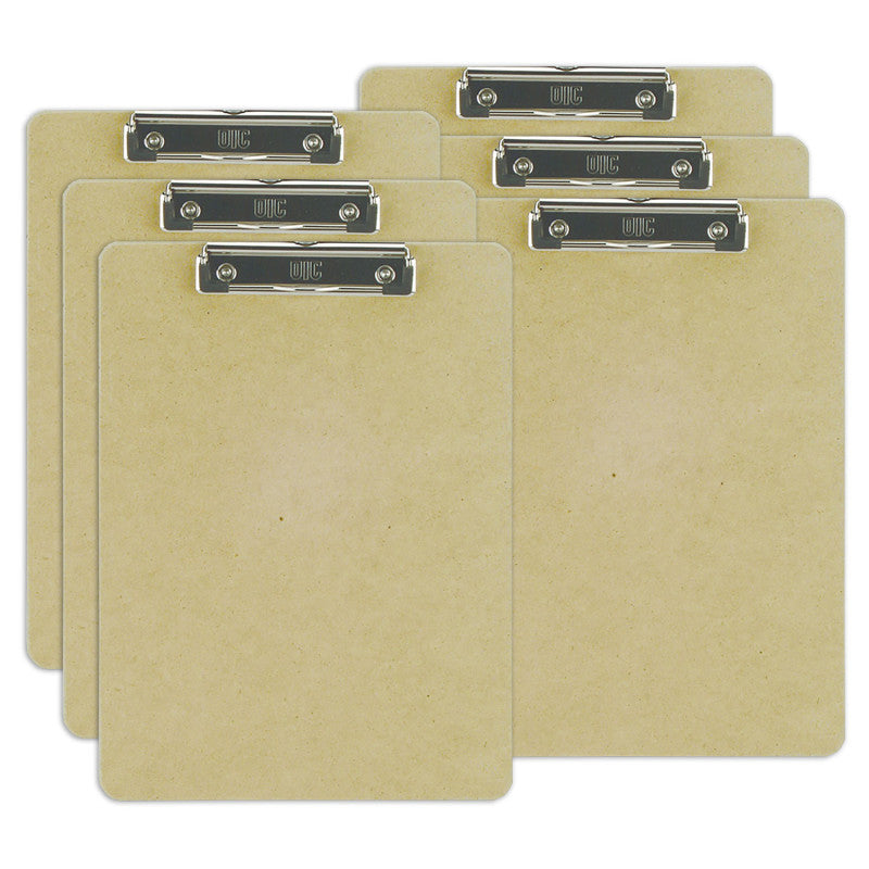 OFFICEMATE - Recycled Clipboard, Letter Size, Wood, Low Profile Clip, Pack of 6