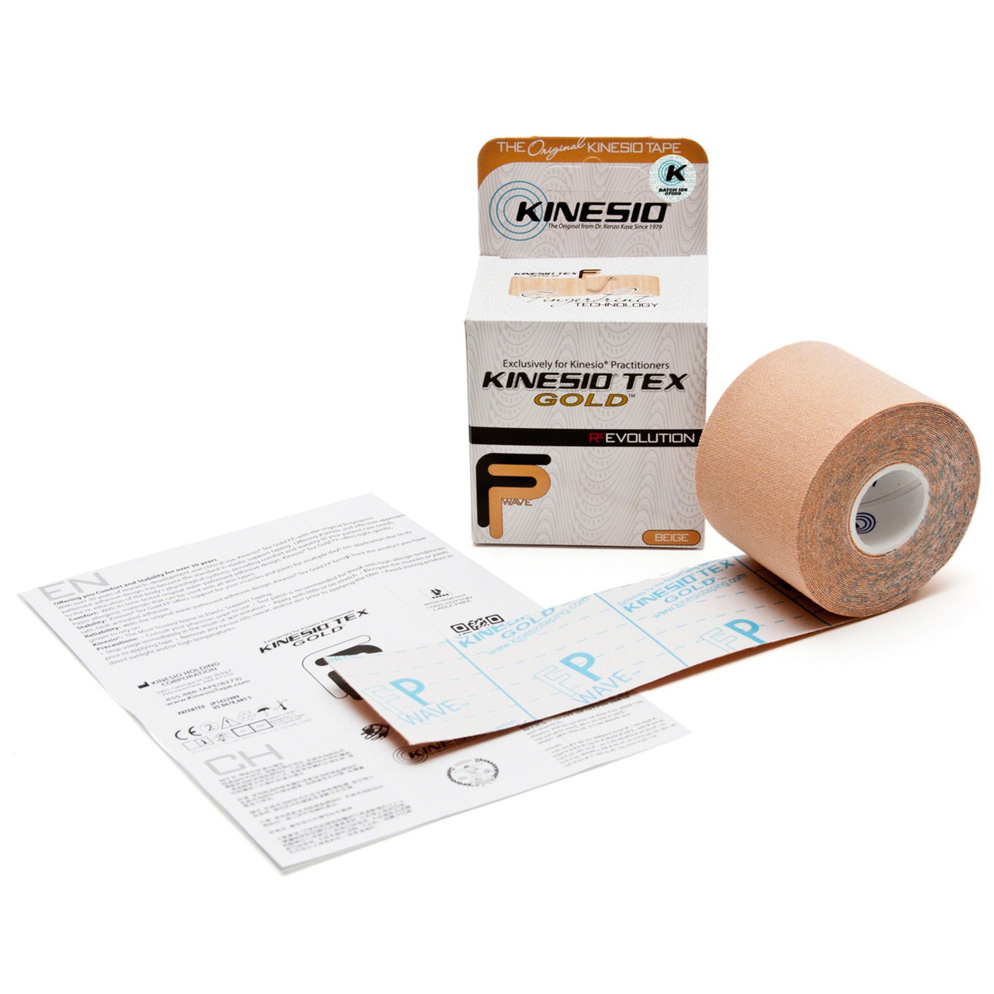 KMS LLC - Kinesiology Tape Kinesio® Tex Gold™ FP Beige 2 Inch X 5-1/2 Yard Cotton NonSterile [6/BX]