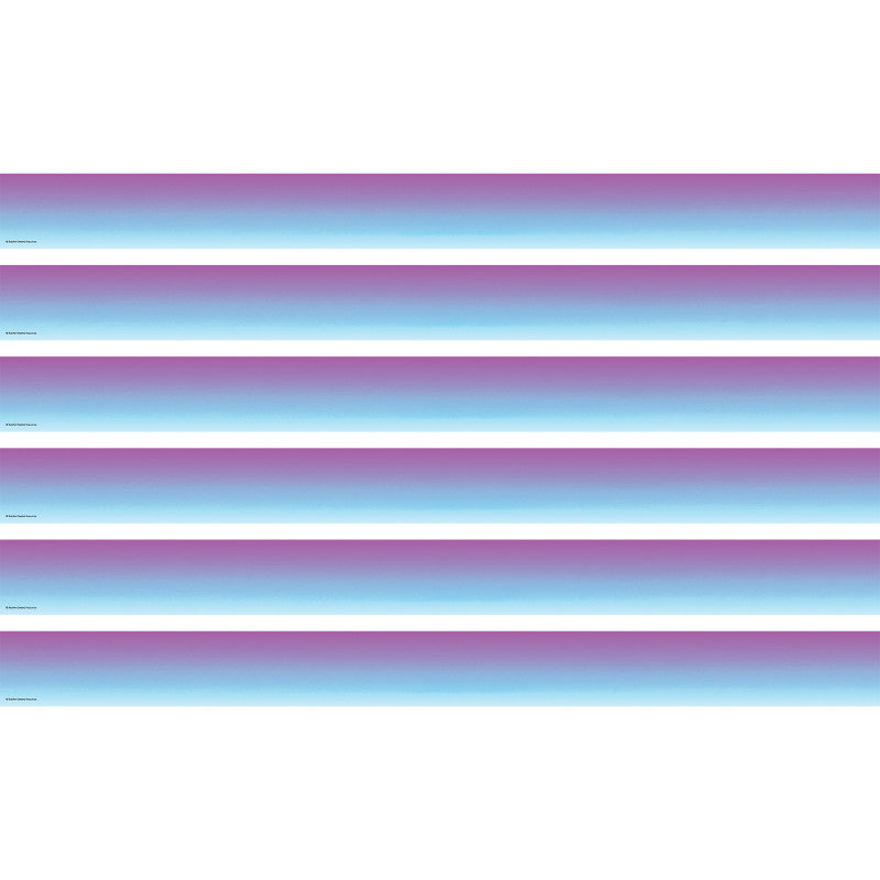 TEACHER CREATED RESOURCES - Purple and Blue Color Wash Straight Border Trim, 35 Feet Per Pack, 6 Packs