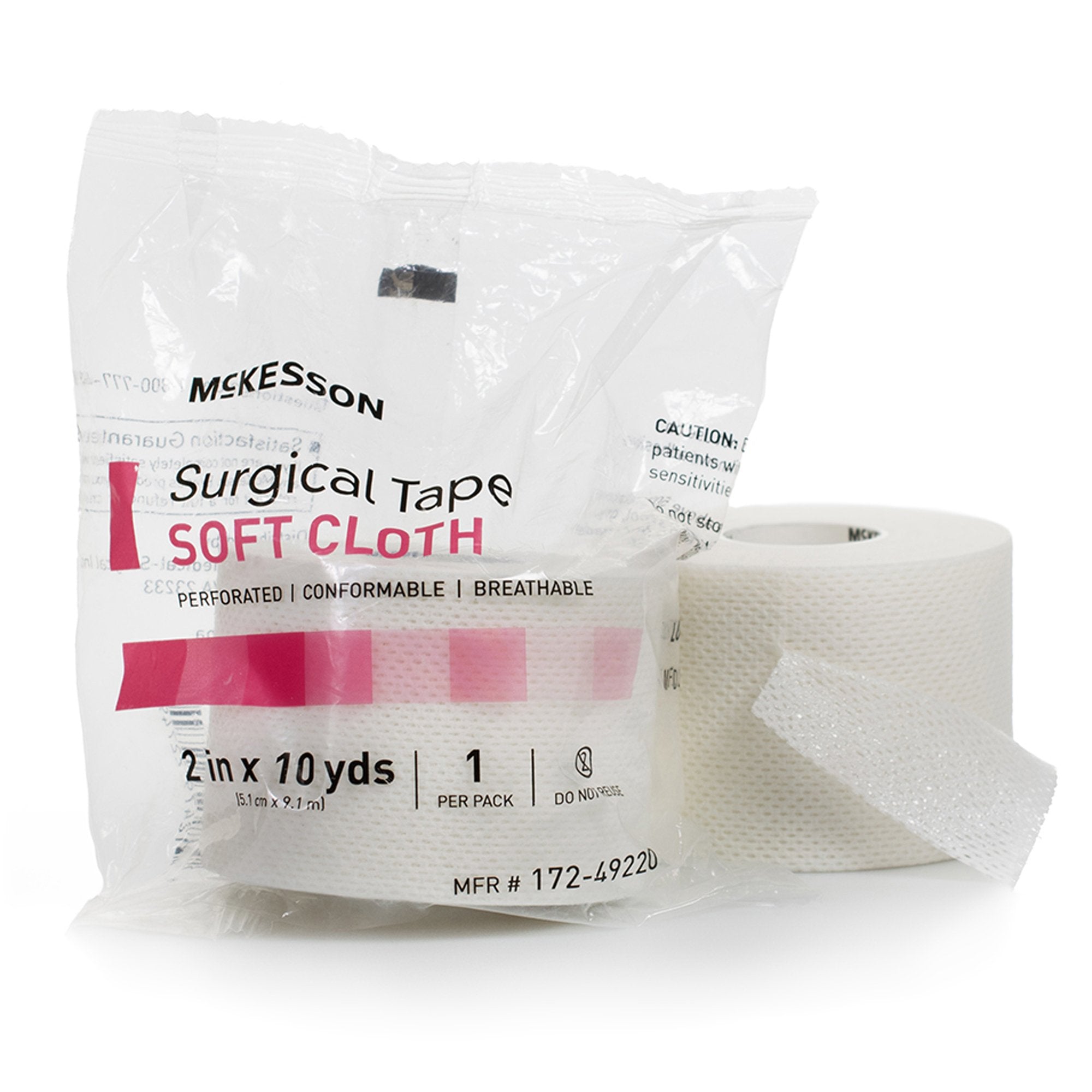 McKesson Brand - Perforated Medical Tape McKesson White 2 Inch X 10 Yard Soft Cloth NonSterile [1/PK]