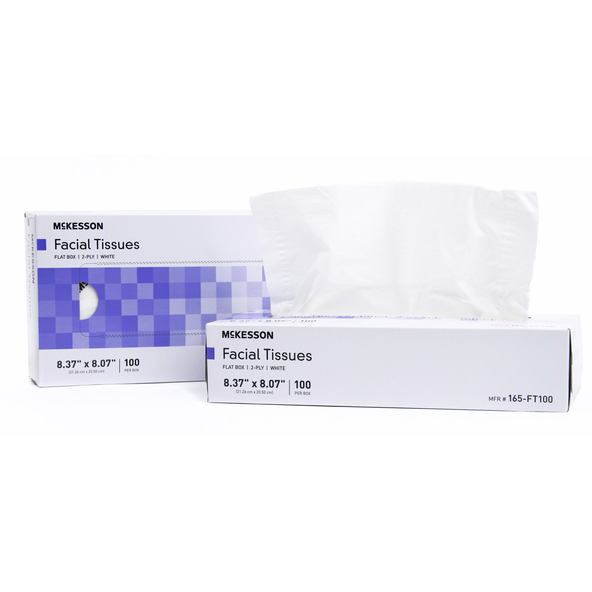McKesson Brand - McKesson Facial Tissue White 8.37 X 8.07 Inch 100 Count [100/BX]