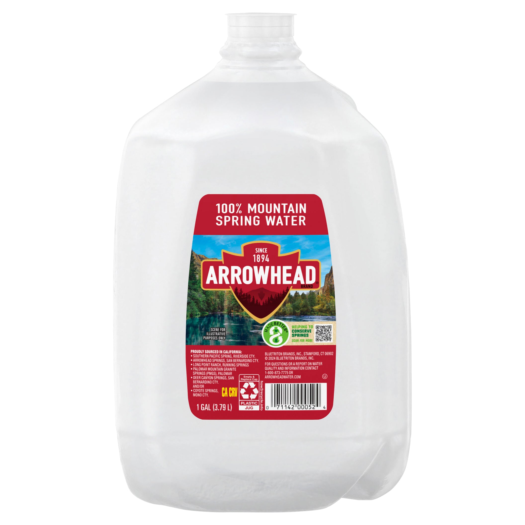 Pure Life Distilled Water, 1-Gallon, Plastic Bottled Water (1 Pack), Side Handle - Case of 6