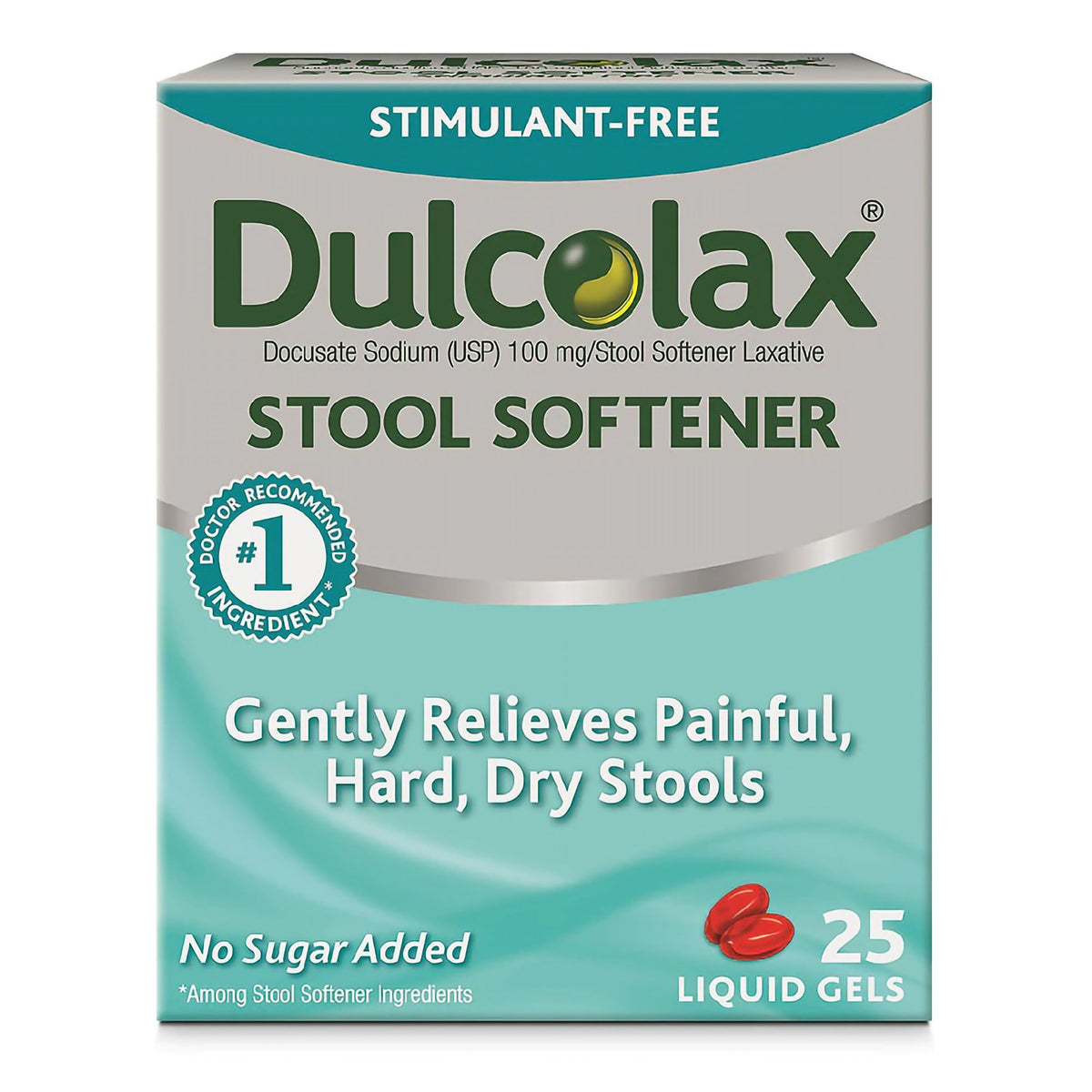Novartis - Stool Softener Dulcolax® Gelcap 25 per Box 100 mg Strength Docusate Sodium [1/BX]