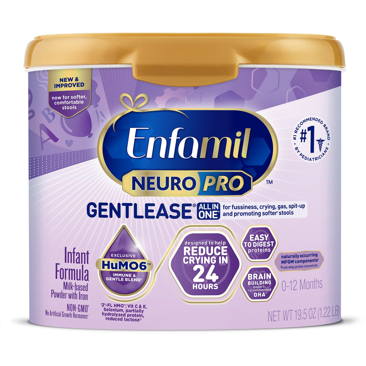 Mead Johnson - Infant Formula Enfamil NeuroPro™ Gentlease® Unflavored 19.5 oz. Tub Powder [4/CS]