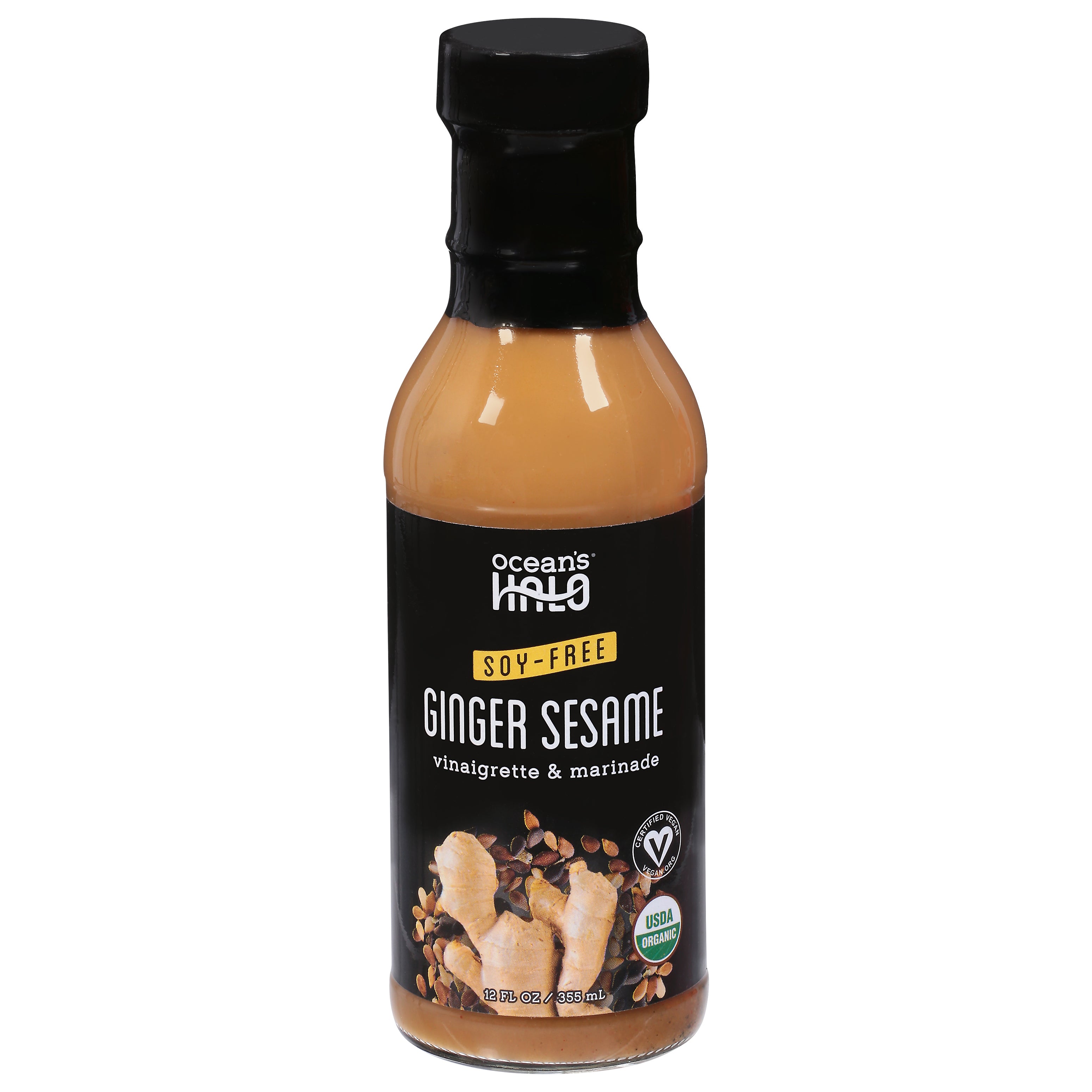 Ocean's Halo Soy-Free Ginger Sesame Vinaigrette & Marinade 12 fl oz - Case of 6