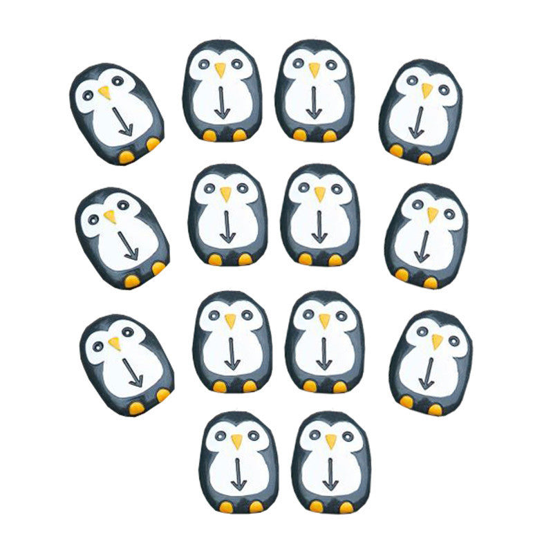 YELLOW DOOR - Pre-Coding Penguin Stones, Set of 18