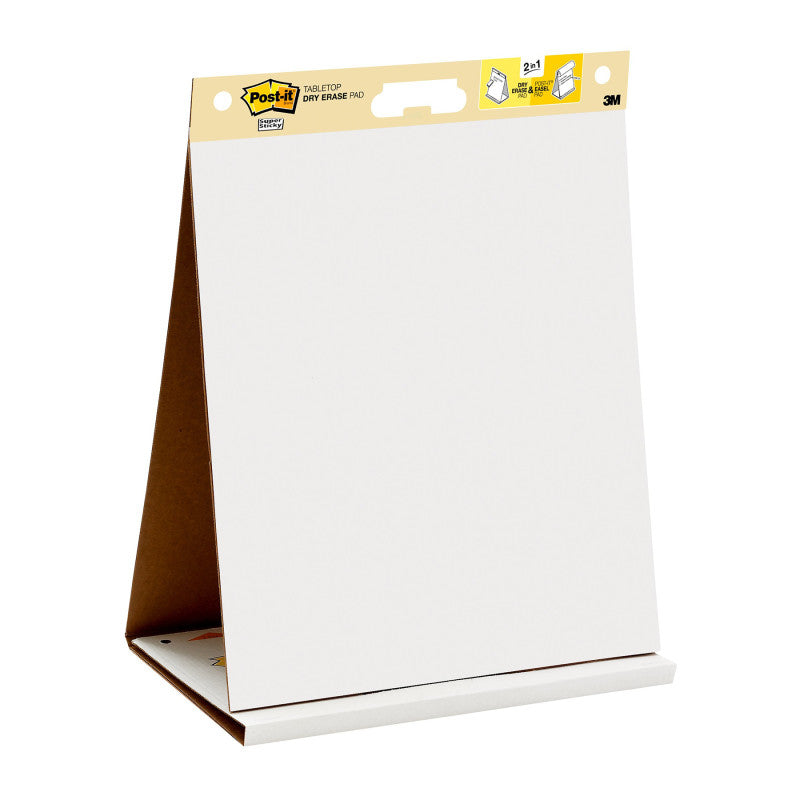 POST-IT - Super Sticky Tabletop Easel Pad with Dry Erase Surface, 20 Sheets, 20" x 23", White