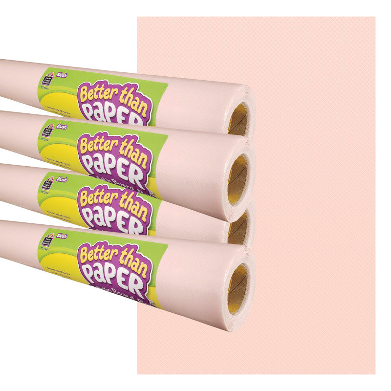 TEACHER CREATED RESOURCES - Blush Better Than Paper Bulletin Board Roll, 4' x 12', Pack of 4