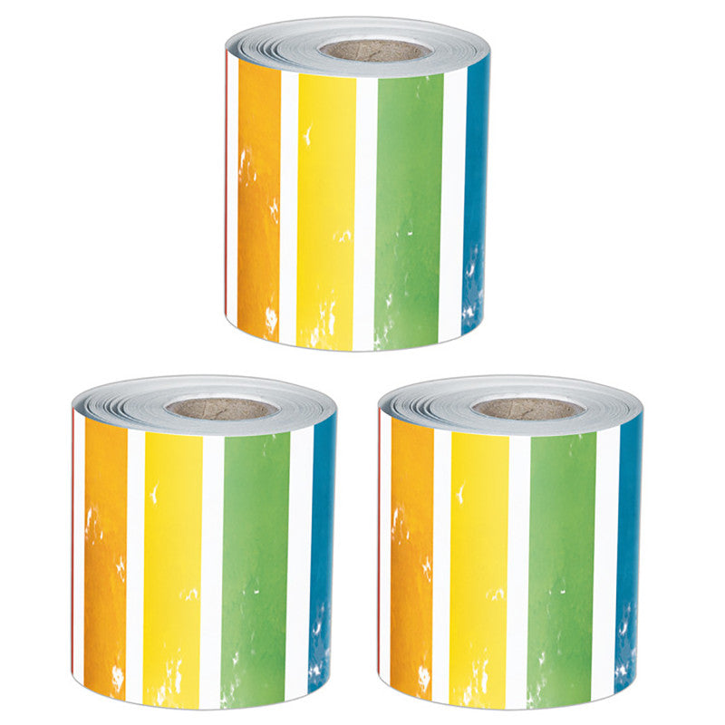 CARSON DELLOSA EDUCATION - All Are Neighbors Stripes Rolled, 65 Feet Per Roll, Pack of 3