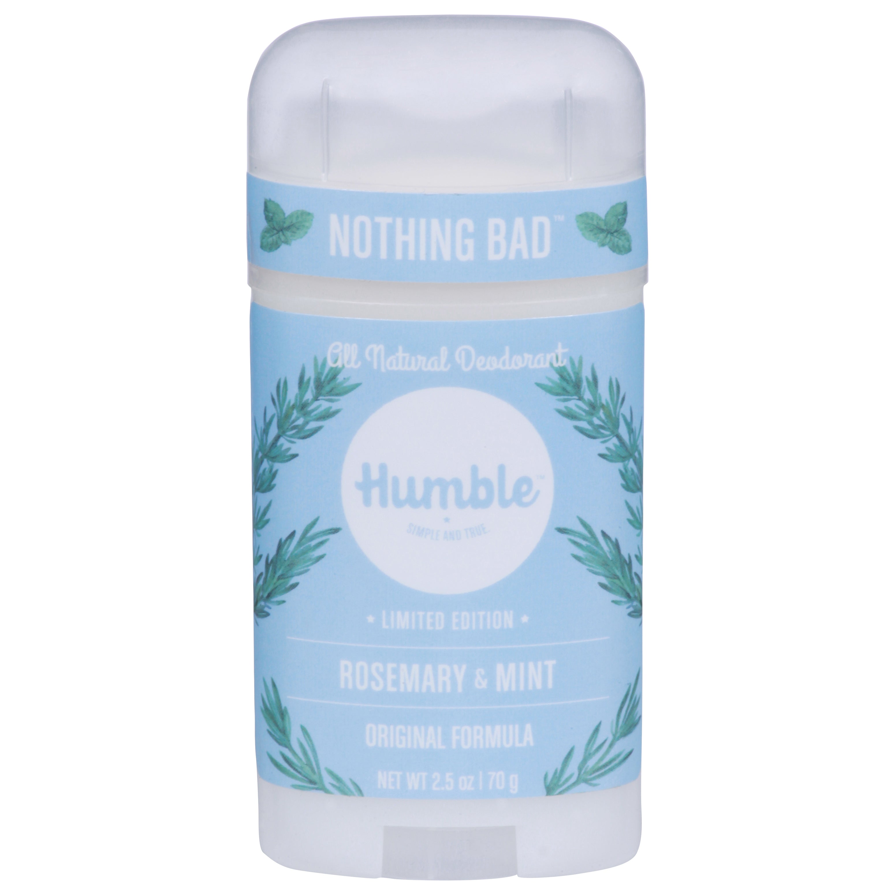 Humble All Natural Rosemary & Mint Deodorant 2.5 oz - Case of 1
