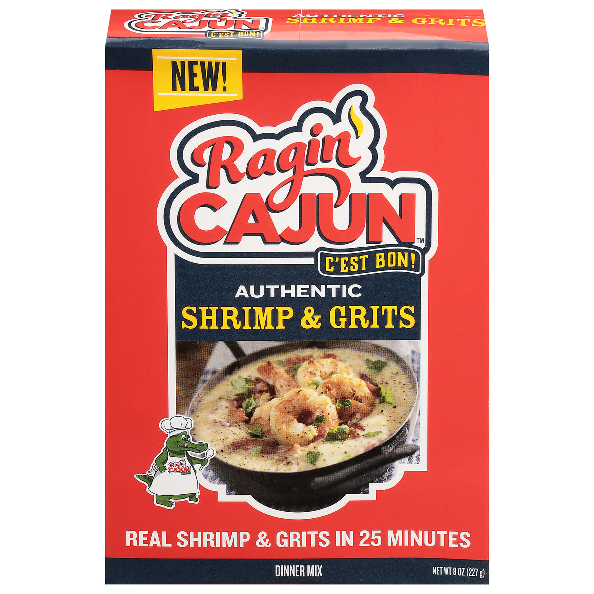Ragin' Cajun Authentic Shrimp & Grits Dinner Mix 8 oz - Case of 6