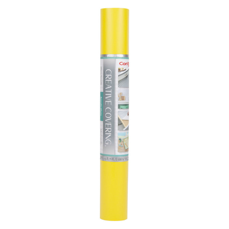 CON-TACT BRAND - Creative Covering™ Adhesive Covering, Yellow, 18" x 50 ft