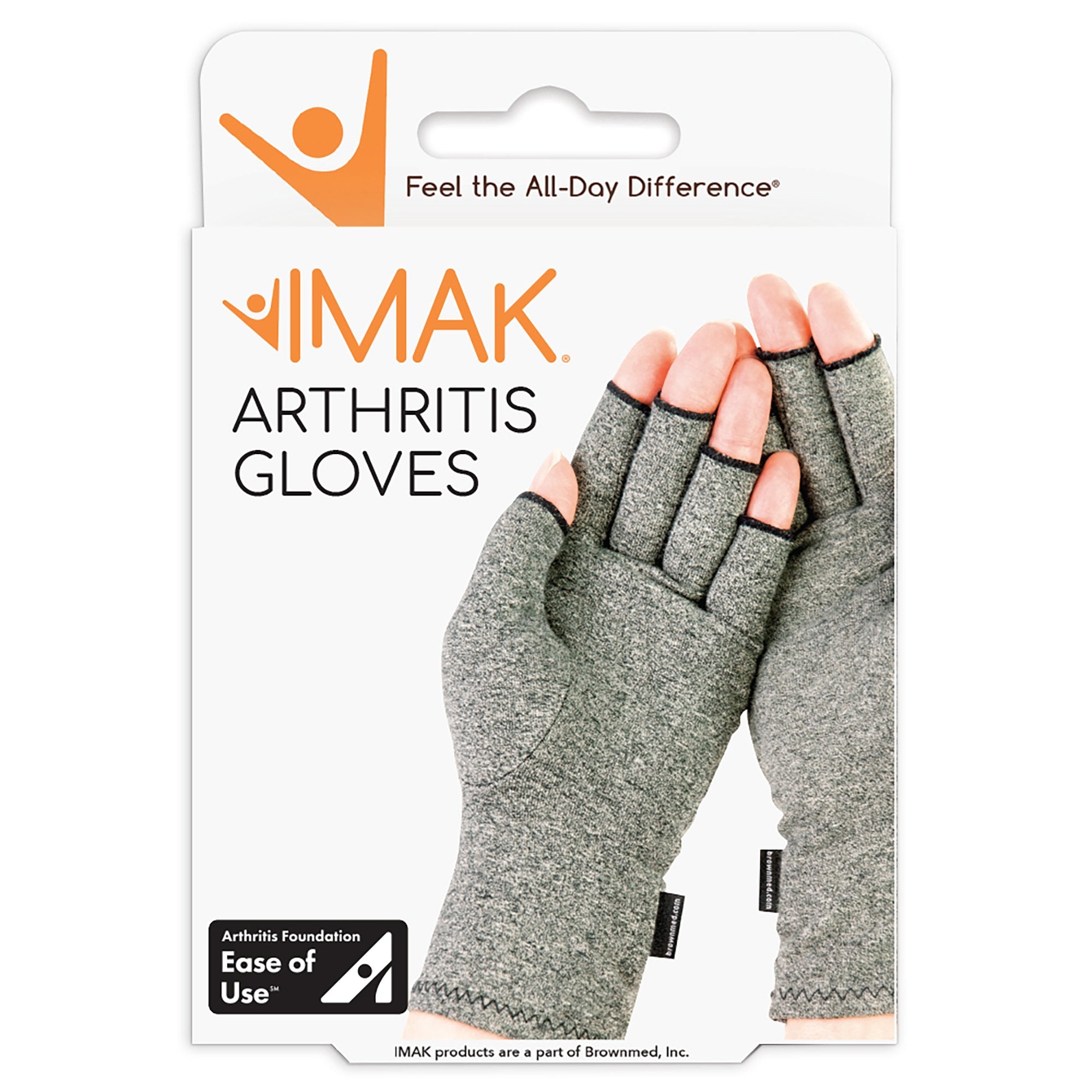 Brownmed - Arthritis Glove IMAK® Compression Open Finger X-Small Over-the-Wrist Length Hand Specific Pair [1/BX]