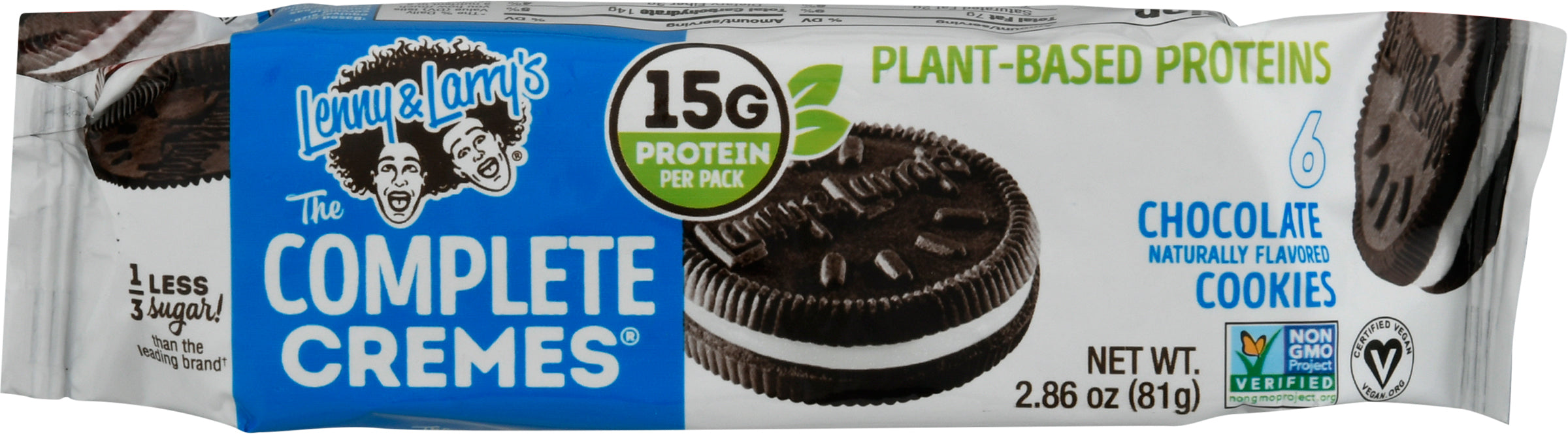 Lenny & Larry's The Complete Cremes Plant-Based Proteins Chocolate Cookies 6 ea - Case of 12