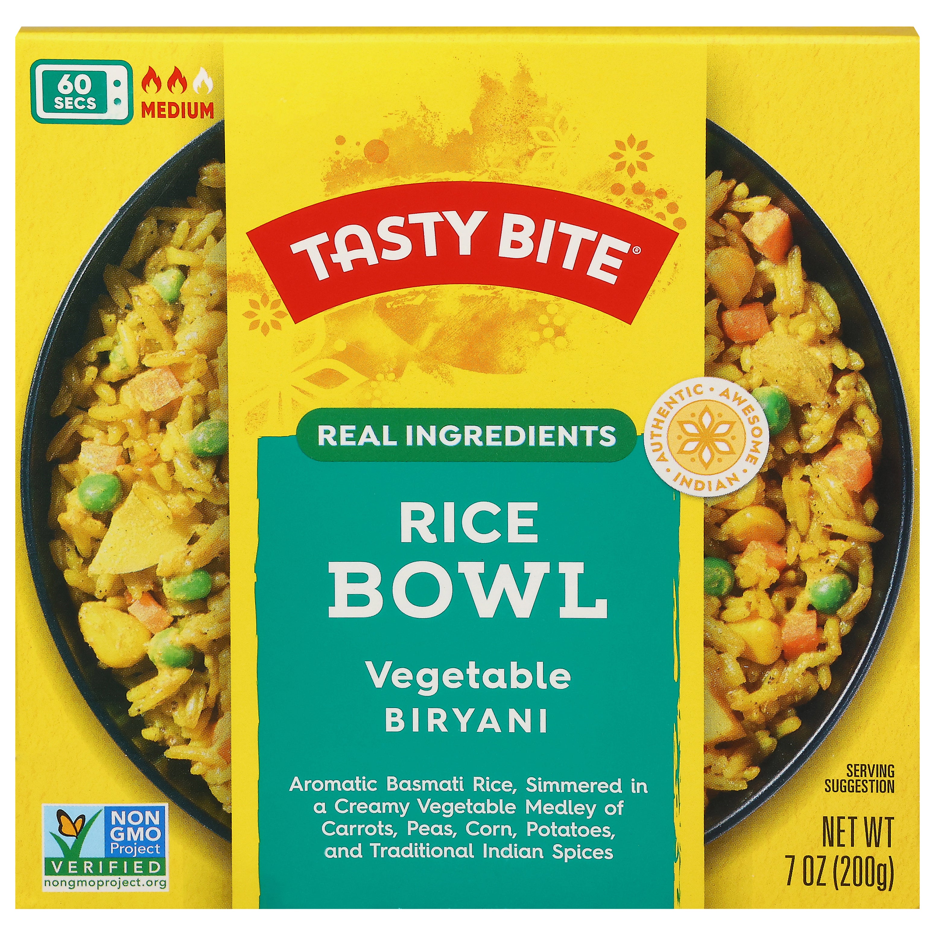 Tasty Bite Vegetable Biryani Rice Bowl 7 oz - Case of 6