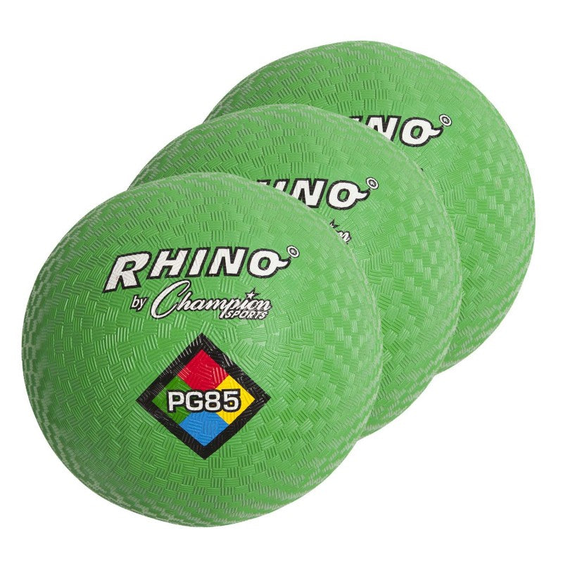CHAMPION SPORTS - Playground Ball, 8-1/2", Green, Pack of 3
